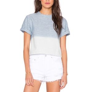 Rag & Bone grimsby ombré denim boxy top